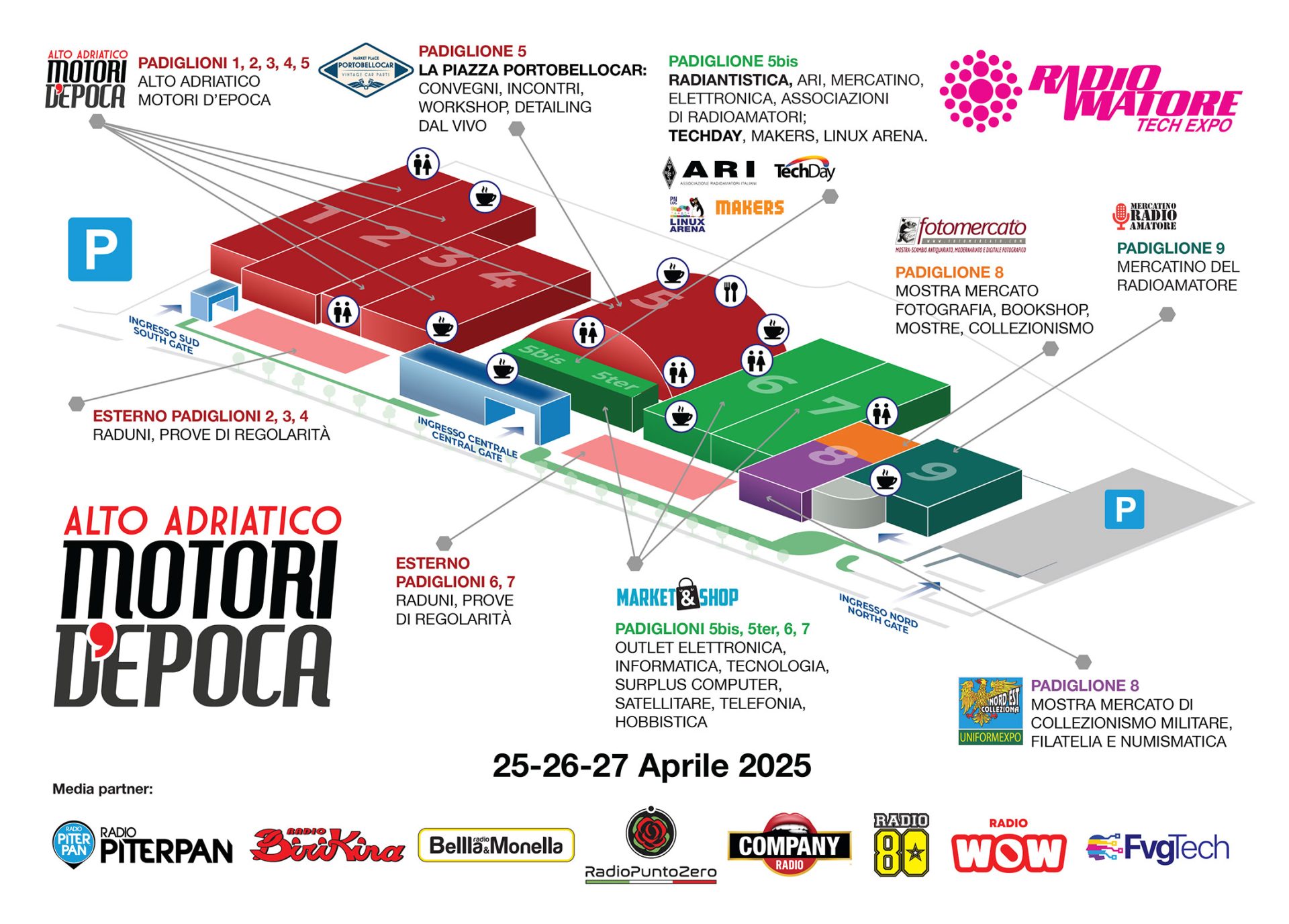 alto adriatico motori d'epoca - a4 r1 mappa 2025 - pordenone