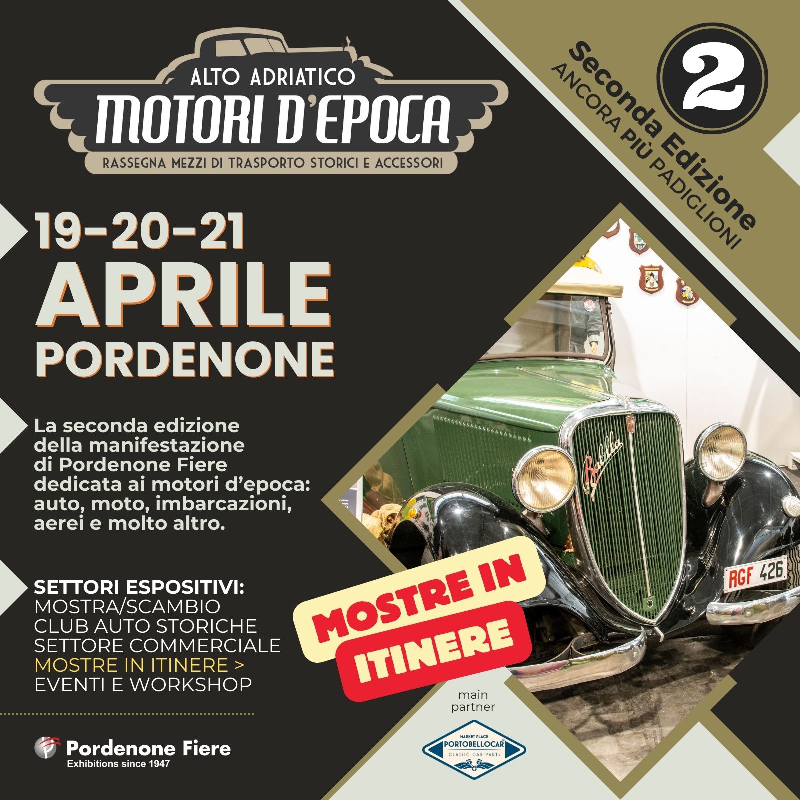 alto adriatico motori d'epoca - Mostre itinere - pordenone