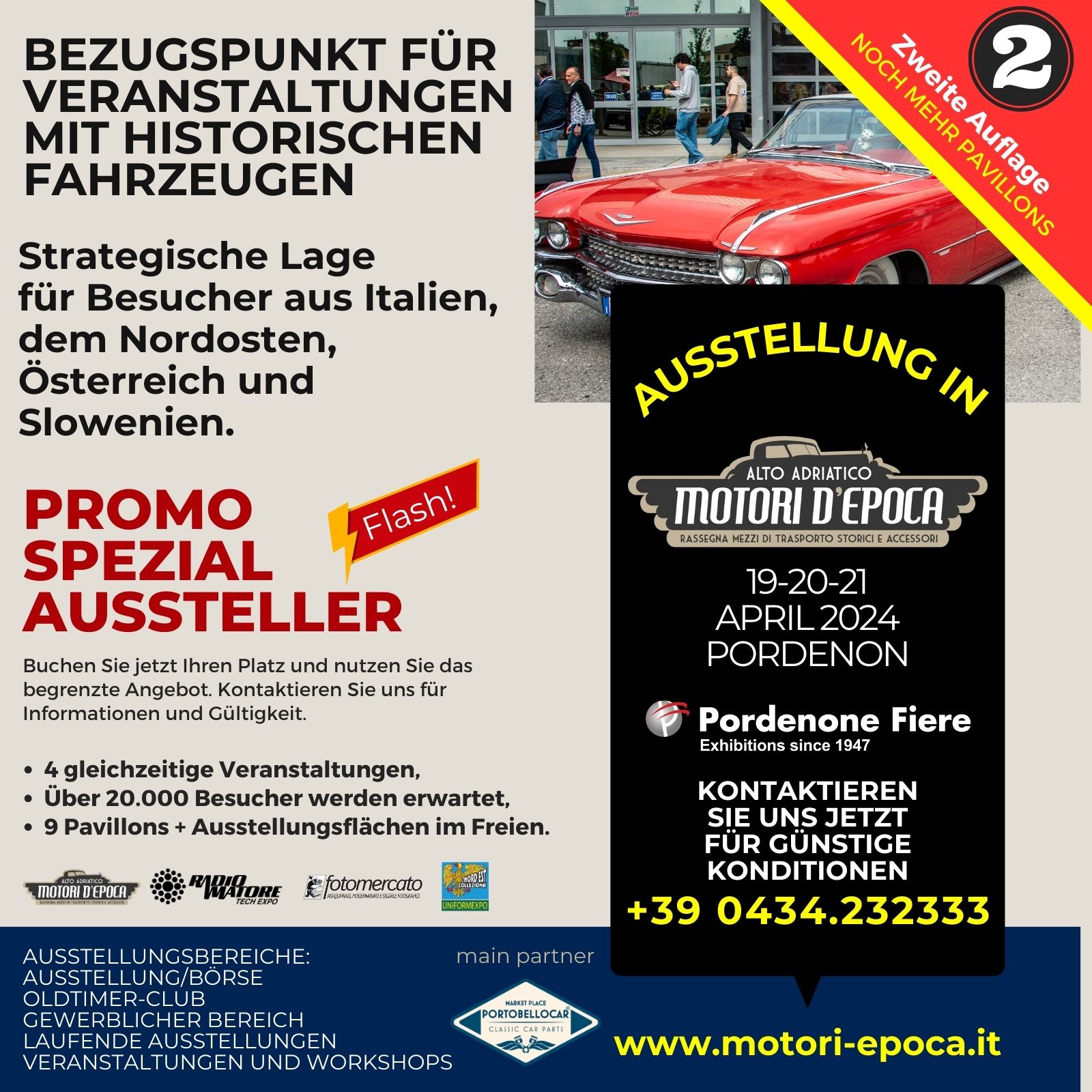 alto adriatico motori d'epoca - promo espositori riferimento deu 2 - pordenone