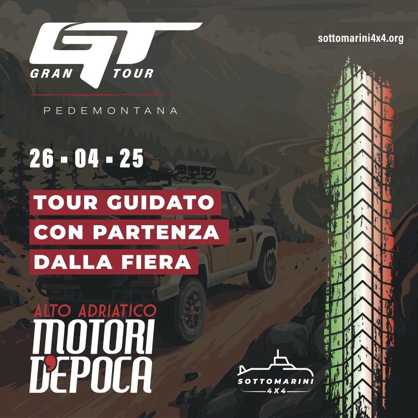 alto adriatico motori d'epoca - locandina evento sottomarini post gt pedemontana r - pordenone
